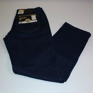 Men's Lee 33 X 30 Regular Fit Straight Leg Dark Wash Pepper Prewash Jeans